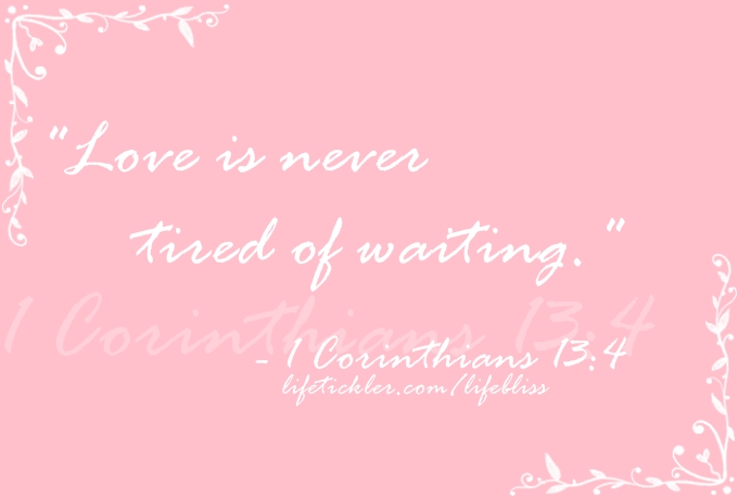 i am tired of waiting for love