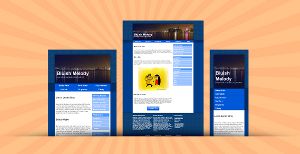 Responsive Web Template Bluish Melody