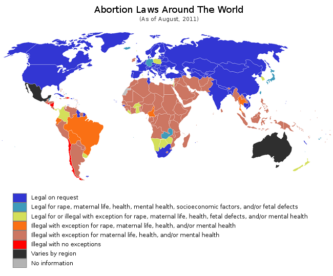 Abortion is allowed in some part of the world