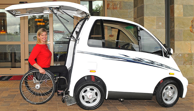 The Chairiot solo is a rear entry, wheelchair accessible vehicle.