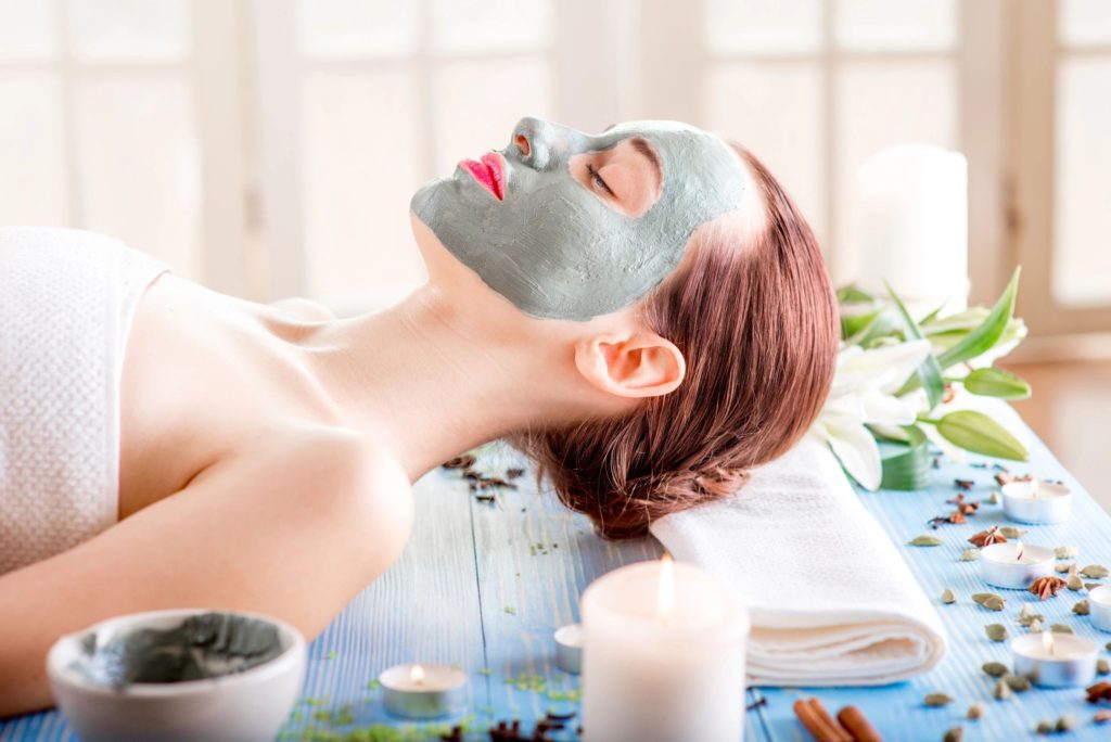 facial mask in the spa